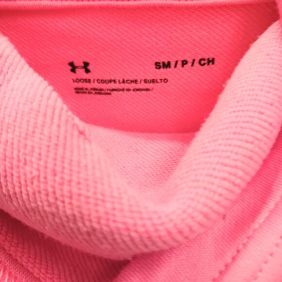 Under Armour PINK Top Size SP COWL NECK Mesh Long Sleeve Loose Coupe Barbiecore - Picture 7 of 10